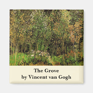 Van Gogh The Grove, Vintage Impressionism Art Magnet