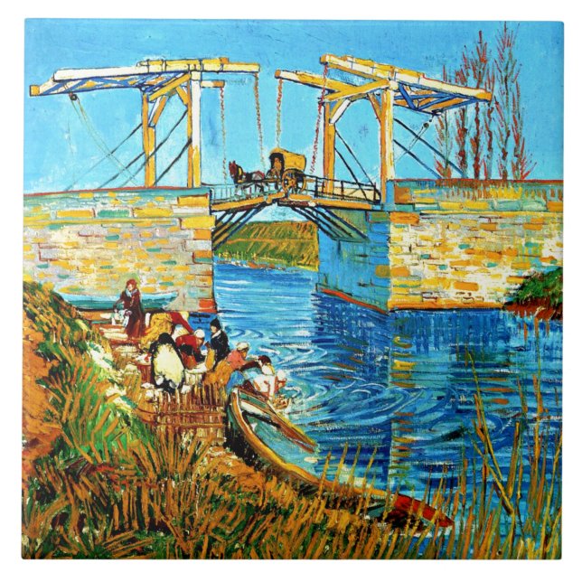 Van Gogh - The Langlois Bridge at Arles, Tile (Front)