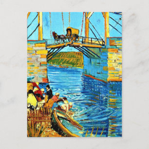 Van Gogh - The Langlois Bridge at Arles with Women Postcard