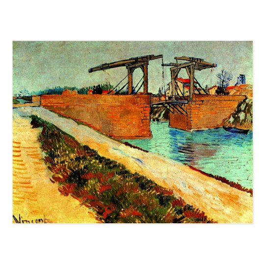 Van Gogh - The Langlois Bridge with Road Postcard