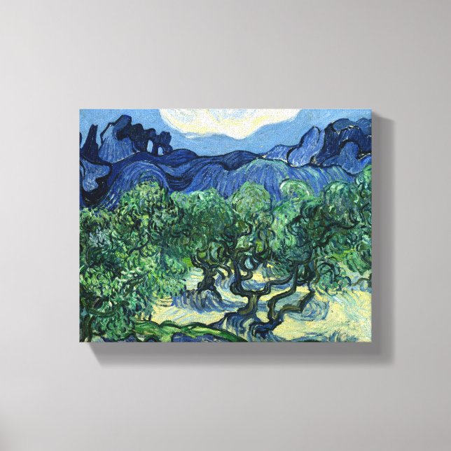 Van Gogh The Olive Trees Landscape Painting Canvas Print (Front)