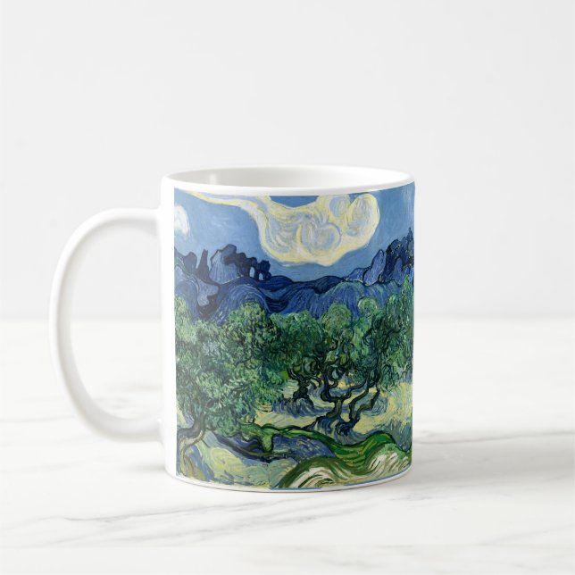 Van Gogh The Olive Trees Landscape Painting Coffee Mug (Left)