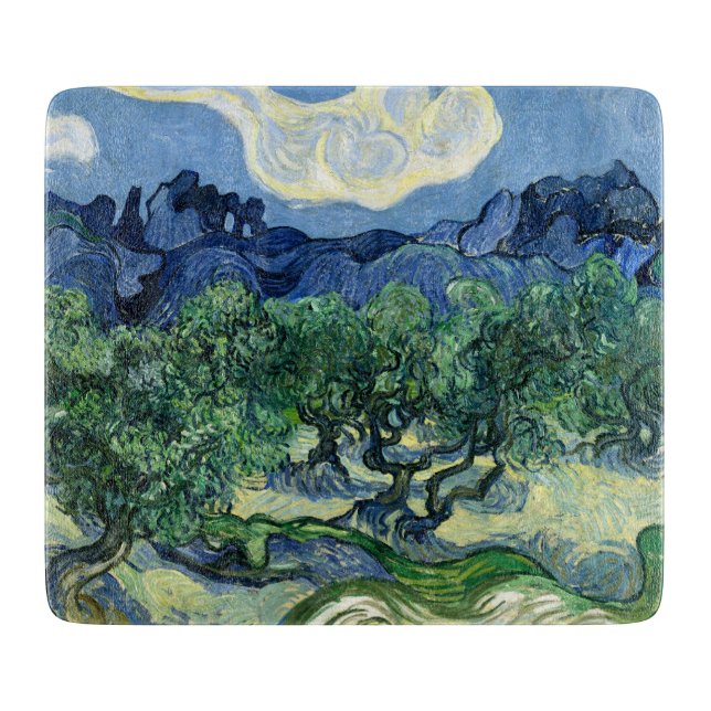 Van Gogh The Olive Trees Landscape Painting Cutting Board (Front)