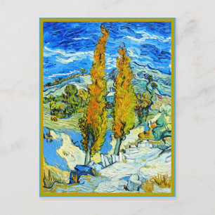 Van Gogh - The Poplars at St.-Remy, masterpiece Postcard