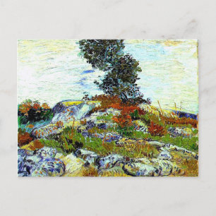 Van Gogh - The Rocks with Oak Tree, fine art Postcard