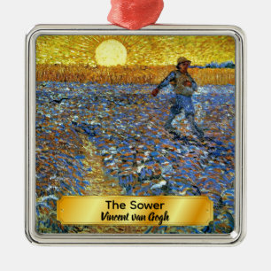 Van Gogh - The Sower Metal Ornament
