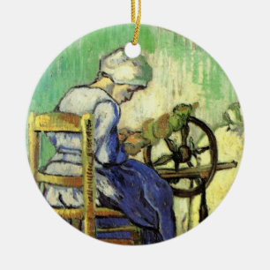 Van Gogh, The Spinner, Vintage Impressionism Art Ceramic Ornament