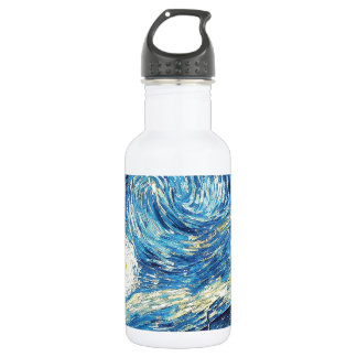 van gogh the starry night 1889 Vintage Art 532 Ml Water Bottle