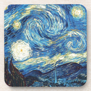van gogh the starry night 1889 Vintage Art Coaster