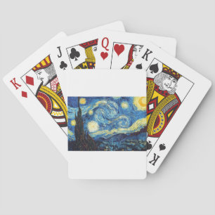 van gogh the starry night 1889 Vintage Art Playing Cards