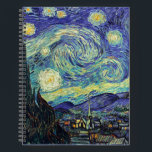 Van Gogh The Starry Night Notebook<br><div class="desc">Functional art from our favourite artist Van Gogh. 
The Starry Night by Vincent Van Gogh June 1889</div>