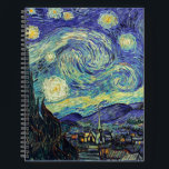 Van Gogh The Starry Night Notebook<br><div class="desc">Functional art from our favourite artist Van Gogh.
The Starry Night by Vincent Van Gogh June 1889</div>