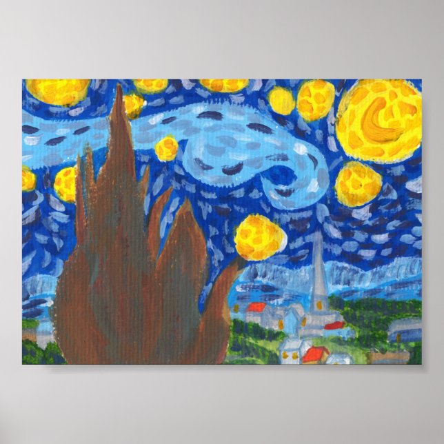 Van Gogh, The Starry Night Print, Value, Poster (Front)