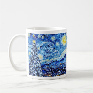 Van Gogh - The Starry Night - White Christmas Coffee Mug