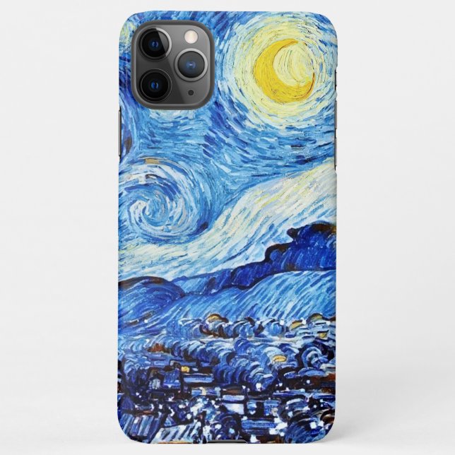 Van Gogh - The Starry Night - White Christmas iPho iPhone Case (Back)