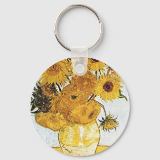 Van Gogh The Vase with 12 Sunflowers Keychain