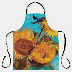Van Gogh - Three Sunflowers In A Vase - Fine Art Apron