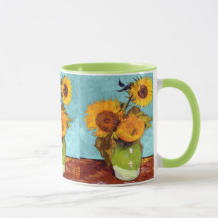 Van Gogh - Three Sunflowers In A Vase - Fine Art Mug