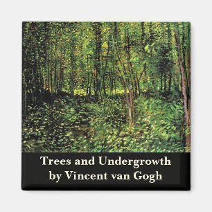 Van Gogh Trees and Undergrowth, Vintage Fine Art Magnet