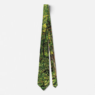 Van Gogh Trees and Undergrowth, Vintage Fine Art Tie