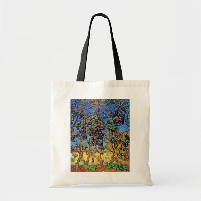 Van Gogh - Trees In The Garden of St Paul Hospital Tote Bag (Front)