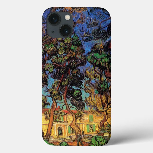 Van Gogh Trees in the Garden, Saint Paul Hospital Case-Mate iPhone Case (Back)