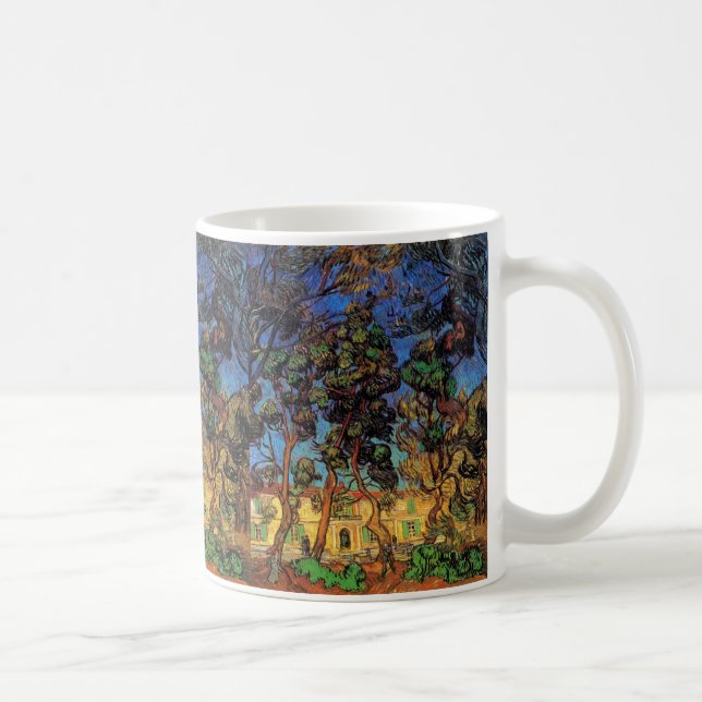 Van Gogh Trees in the Garden, Saint Paul Hospital Coffee Mug (Right)