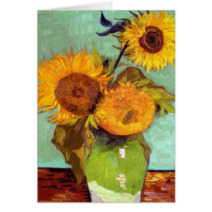 Van Gogh - Trois Tournesols Dans Un Vase - Art
