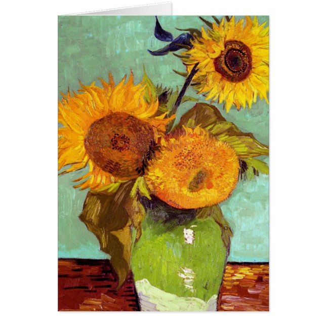 Van Gogh - Trois Tournesols Dans Un Vase - Art (Devant)