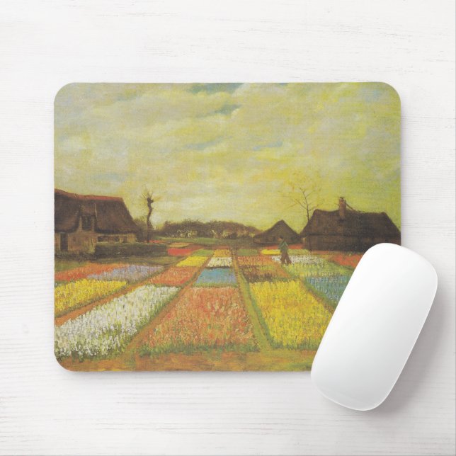 Van Gogh Tulip Fields Mouse Mat Gift (With Mouse)