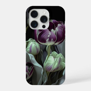 Van Gogh Tulips, Deep purple fanciful garden iPhone 15 Pro Case