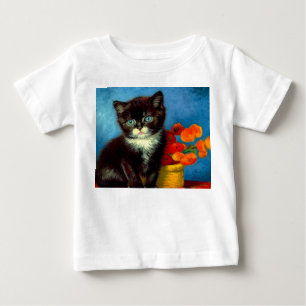 Van Gogh Tuxedo Cat Baby T-Shirt