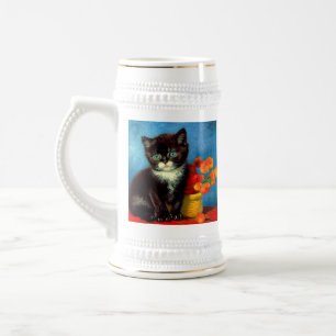 Van Gogh Tuxedo Cat Beer Stein