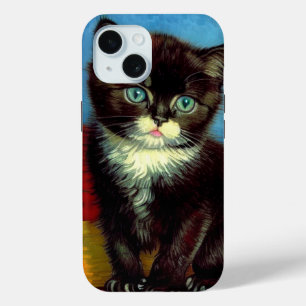 Van Gogh Tuxedo Cat  iPhone 15 Case