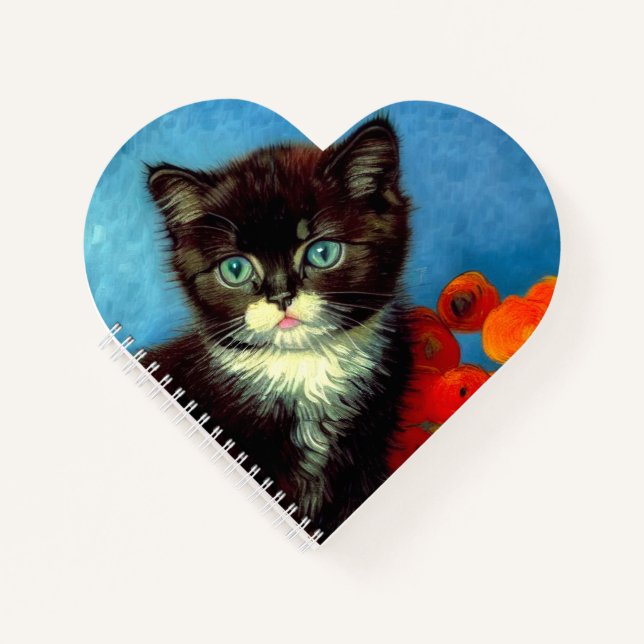 Van Gogh Tuxedo Cat  Notebook (Front)