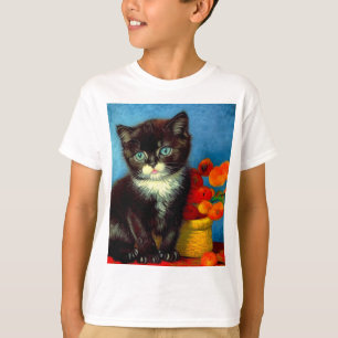 Van Gogh Tuxedo Cat  T-Shirt