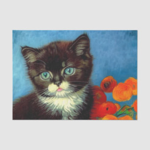 Van Gogh Tuxedo Cat Tissue Paper