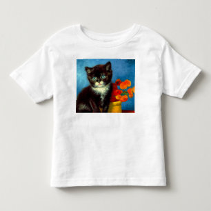 Van Gogh Tuxedo Cat Toddler T-shirt