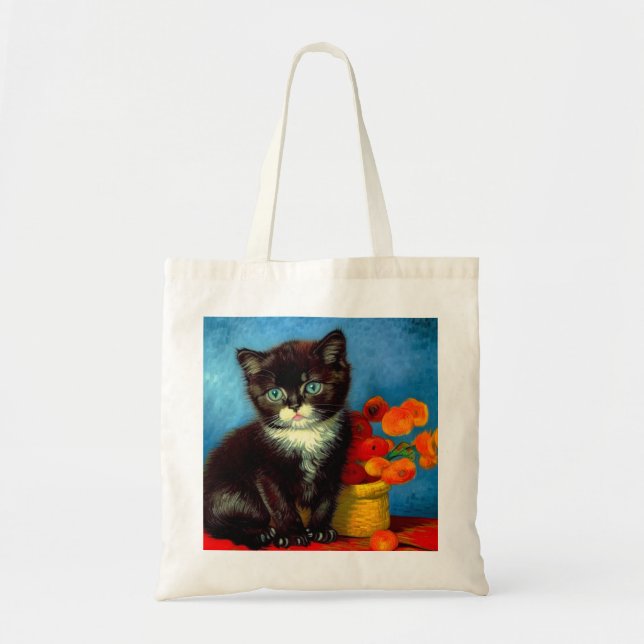 Van Gogh Tuxedo Cat  Tote Bag (Front)