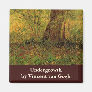Van Gogh Undergrowth, Vintage Landscape Fine Art Magnet