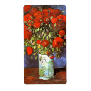 Van Gogh : Vase avec des papillons rouges