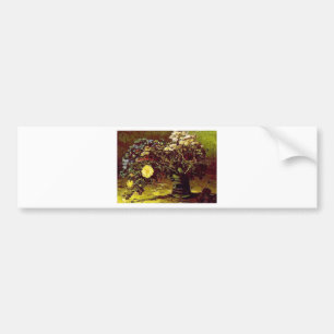 Van Gogh Vase Blossoms Flowers Vintage Painting Bumper Sticker