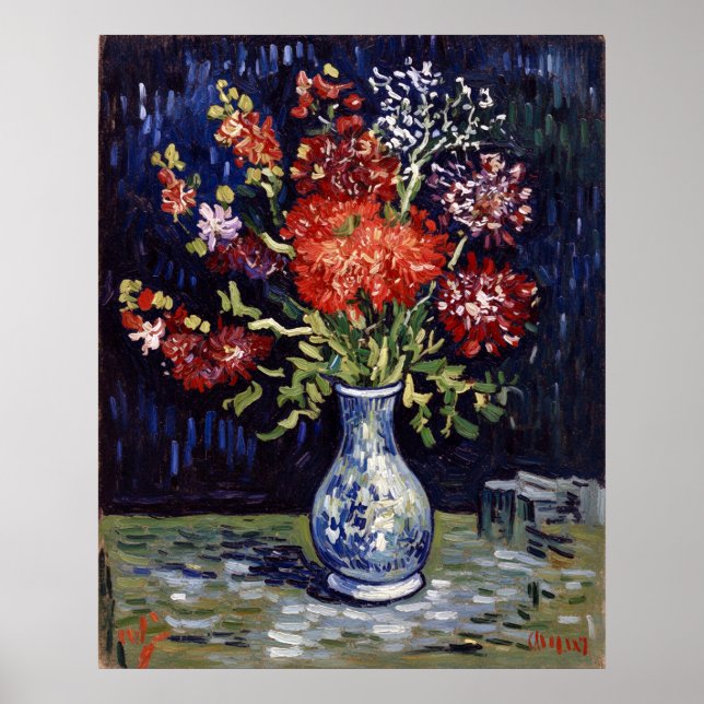 Van Gogh Vase of Flowers Poster (Front)