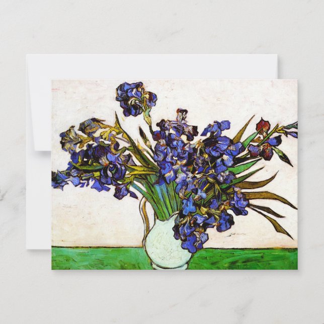 Van Gogh Vase of Irises Invitations (Front)