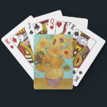 Van Gogh - Vase with 12 Sunflowers Playing Cards<br><div class="desc">Vase with Twelve Sunflowers / Vase avec douze tournesols - Vincent Van Gogh,  January 1889 - Sunflowers 1889 repetition of third version (F455)</div>