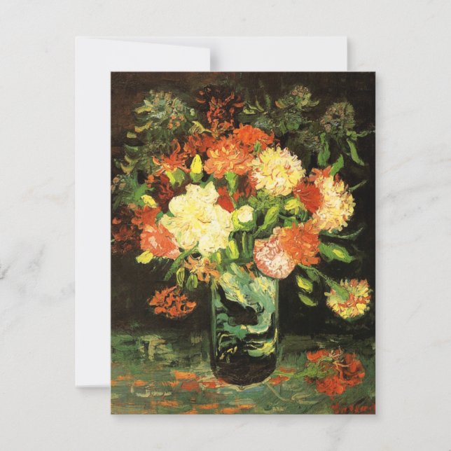 Van Gogh Vase with Carnations Invitations (Front)