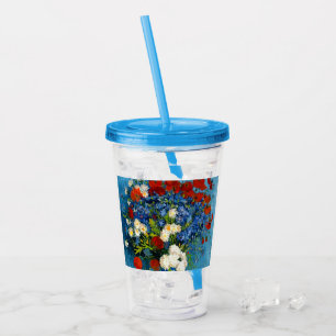 Van Gogh Vase with Cornflowers and Poppies Acrylic Tumbler