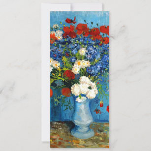 Van Gogh Vase with Cornflowers and Poppies Invitation