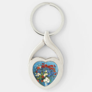 Van Gogh Vase with Cornflowers and Poppies Keychain