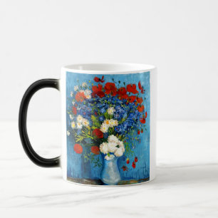 Van Gogh Vase with Cornflowers and Poppies Magic Mug